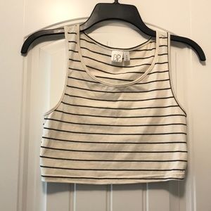 Striped cotton Crop top- -$7